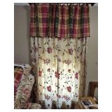 Additional pair of Raymond Waites 'Summer Palace' drapes and valance.