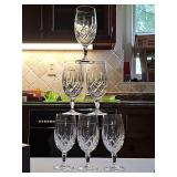 Six Gorham Crystal iced beverage glasses