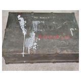 McNally military box used as a toolbox.  Red lens covers are GLASS. 18.5 x 13.25 x 5.5 in tall.