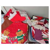 Container of placemats, table runners, stockings, home decor and more. See all photos.