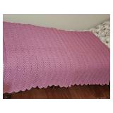 Hand crocheted afghan. 48x34 in
