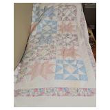 Handmade quilt. 82x82. Some places need restitched as shown.