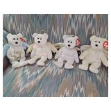 Grouping of Thai Angel beanie babies. All tush tags and text, all hang tags except Halo 1 are intact