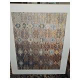 Abstract unframed painting. No artist information found. Painting is 17 x 23 in tall. With mat is is 22 x 28 in tall. Very detailed and unique. In the last photo you can see some of the texture.
