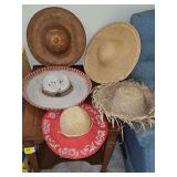 Sombrero, wicker hat, straw hat, sun hats.