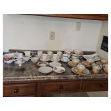 TRICO Lusterware hand painted tea/coffee and dessert set with covered sugar and creamer. Service for four. Does not include a coffee or teapot. Also includes various cups and saucers and more. See all