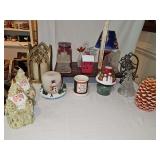 Christmas candle holders.