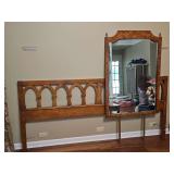 Sorrento collection king size headboard 79.25 x 37.25 in tall. And matching mirror 30.5 x 45.5 in tall.