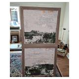 Two oil paintings on board. 19.5x19.5.