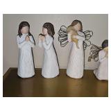 4 Willow tree figurines. Sisters By Heart is two pieces, Angel Of Fiendship, and Angel Of Prayer.