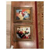 Set of 2 - 13 1/2 x 11 1/2 exquisite paintings by Duford