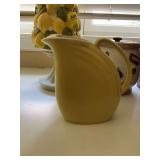 Vintage Hall yellow pitcher 8”