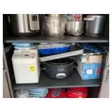 Contents of third shelf in garage