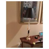 32 inch black and gold lamp