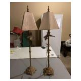 2- 37 inch gold medal lamps. Does need new shade or string reattached.