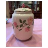 Vintage Franciscan Desert Rose 11 “ cookie jar with lid