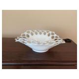 Vantage Westmoreland milk glass, Doris Lace 12 1/2 x 5” bowl