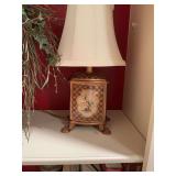 15" decorative gold and black lamp with birds and claw feet