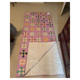 Lavender hand stitched quilt