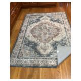Wyatt and Ash 5 foot 4“ x 7.6“ blue and white rug