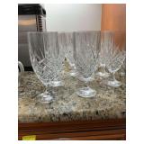 12 Dublin platinum rim  Crystal iced tea glasses. One glass does have chip on bottom rim