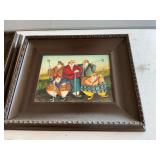 Jennifer Grant Fat ￼chubby golfer canvas art.  Nicely frame just needs dusted.. 26” x 22 1/2”