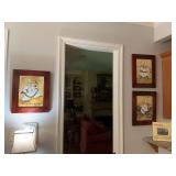 Set of three Chef 17 1/2 x 21 1/2” framed canvases