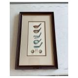 14” x 22” matted and framed golf club picture