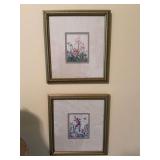 Set of two Iris pictures .11 1/2 x 12 1/2“