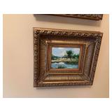 Beautifully gold ornate framed painting. 20” x 18” x 3 1/2”