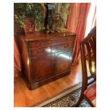 Stunning Mahogany Bernhardt two drawer buffet. 34 1/2“ x 17“ x 33“ contents not included.
