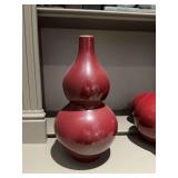16 inch burgundy colored vase