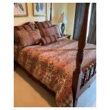 Queen size comforter set by JLA home 92“ x 96“Browns, tan and wine colored