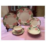 Vintage 6 Piece Pl. setting of Franciscan-Desert Rose pattern earthenware