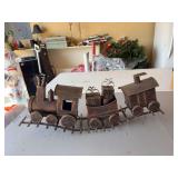 Metal train 29“ x 8“. Does need a good dusting been in attic.