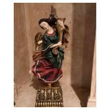 26 inch Bombay Company turntable angel candle holder. Very heavy.