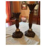 18 inch and 14 inch resin candle holders
