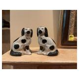 King Charles English Staffordshire like spaniels. Pair 5” x 7”