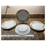Set of four 9 1/4 inch Creative fine China with pink roses- Japan