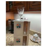 Set of 8 vintage etched stems.. not correct box
