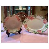 Vintage Franciscan Desert Rose 14 1/4 inch platter and 9 inch serving bowl