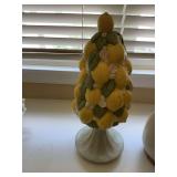 Vintage ceramic Lemon Topiary Tree MCM 17”
