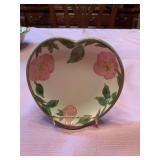 Vintage Franciscan 6 inch heart shaped Desert Rose trinket dish