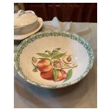 13” x 5” Italian made bowl with peaches