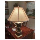Black and gold Italian style lamp 19” x 30 1/2”
