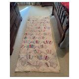 Vintage hand stitch quilt see photos for condition