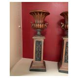 Gilded and painted decorative Venetian style planter. 16 1/2 inches.