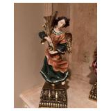 25 inch Bombay Company turntable angel candle holder. Very heavy.