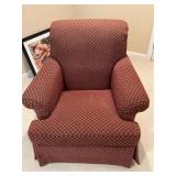Custom upholstered side chair by Sherrill. Excellent condition 40” x 42” x 39 1/2”.