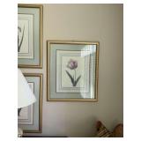 23" x 27” Gold framed print by Pierre Joseph Redoute’- Tulip